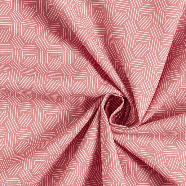 Tissu en coton Cretonne Alvéoles graphiques – terre cuite,  image number 3