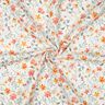 Tissu double gaze de coton Pré fleuri coloré Impression numérique | Poppy Fabrics – ivoire/orange,  thumbnail number 3