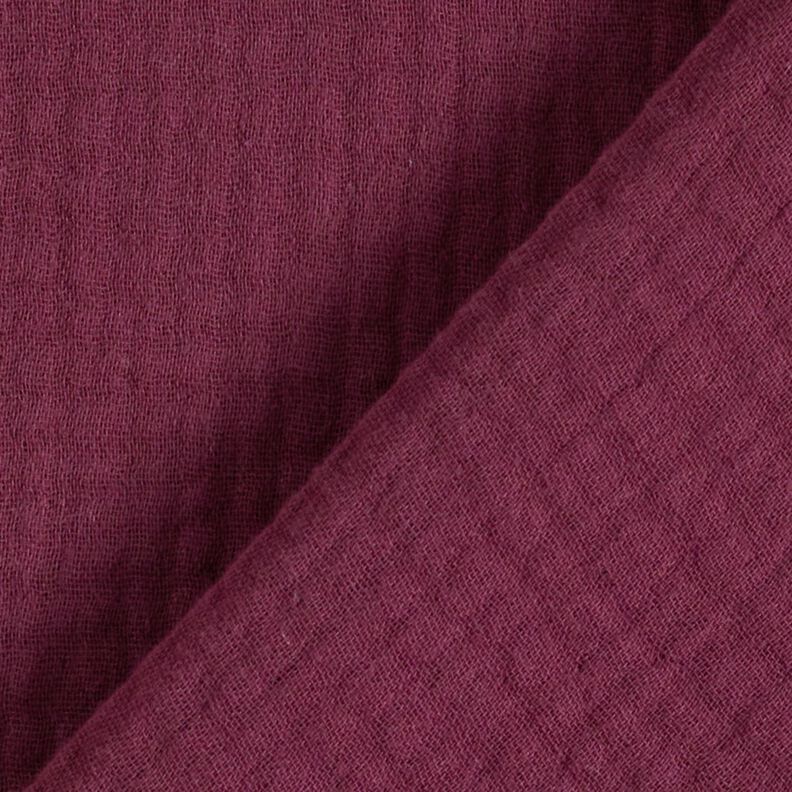 GOTS Tissu triple gaze de coton – merlot,  image number 5