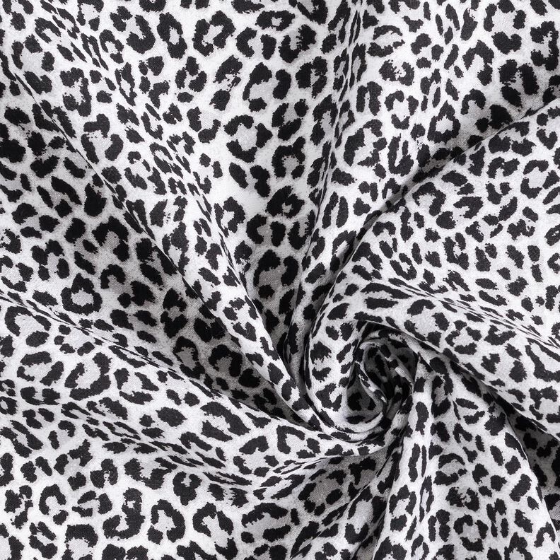 Viscose mélangée Imprimé léopard – gris,  image number 3