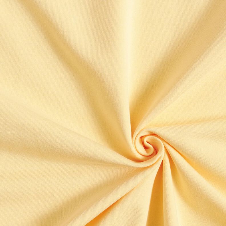 French Terry léger uni – jaune vanille, image number 1