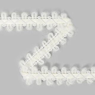 Galon à pompons en cuir synthétique | 1 - blanc, 