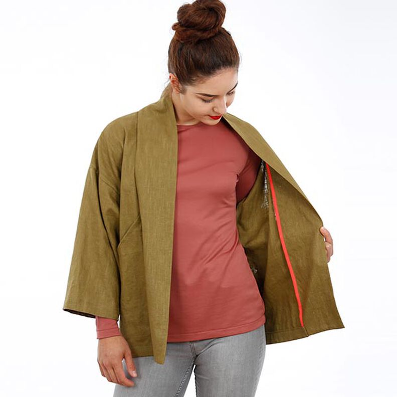 FRAU SINA - Veste kimono à poches en biais, Studio Schnittreif | XS - XXL,  image number 3