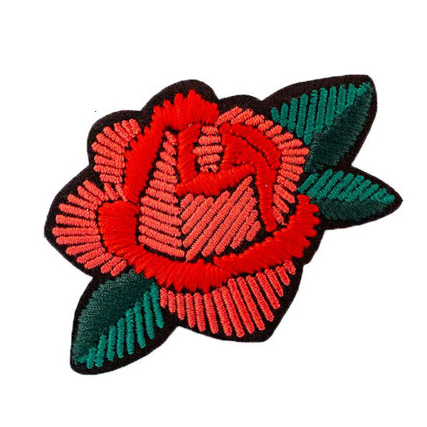 Application  Rose [ 5,5 x 8,5 cm ] – rouge/vert,  image number 1