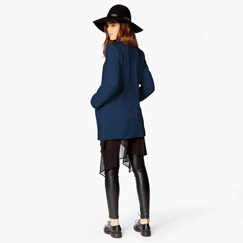 Polaire de laine pure laine vierge Uni – bleu marine, image number 5