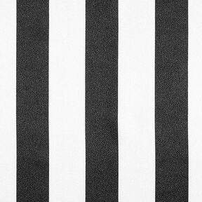 Satin de polyester larges rayures verticales – noir/blanc, 
