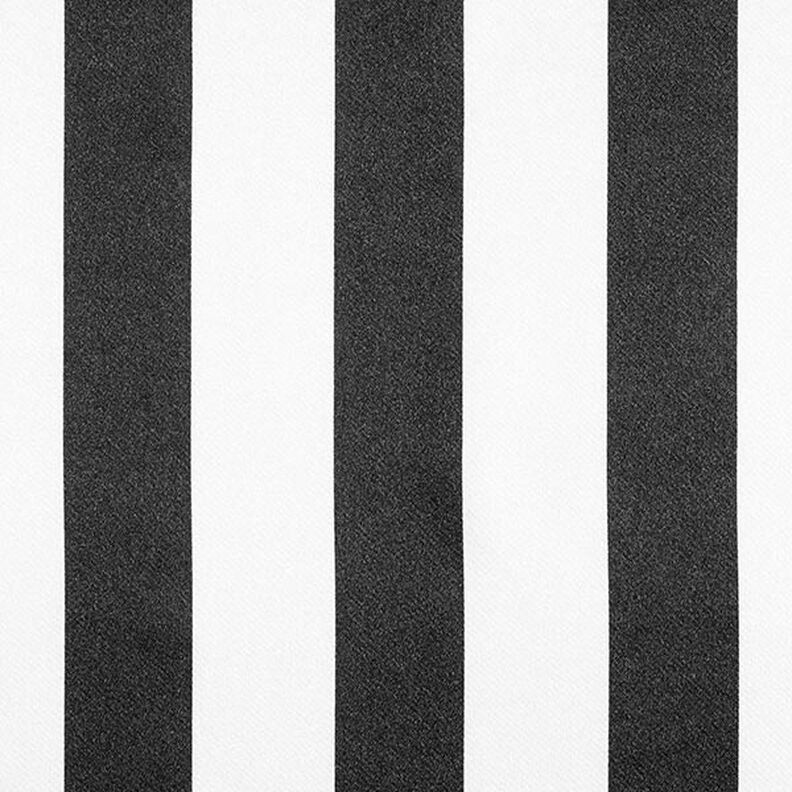 Satin de polyester larges rayures verticales – noir/blanc,  image number 1