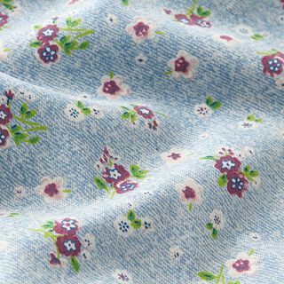 Chambray Fleurs éparses – bleu clair, 