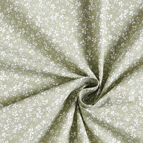 Tissu en coton Cretonne Petites fleurs – kaki,  image number 3