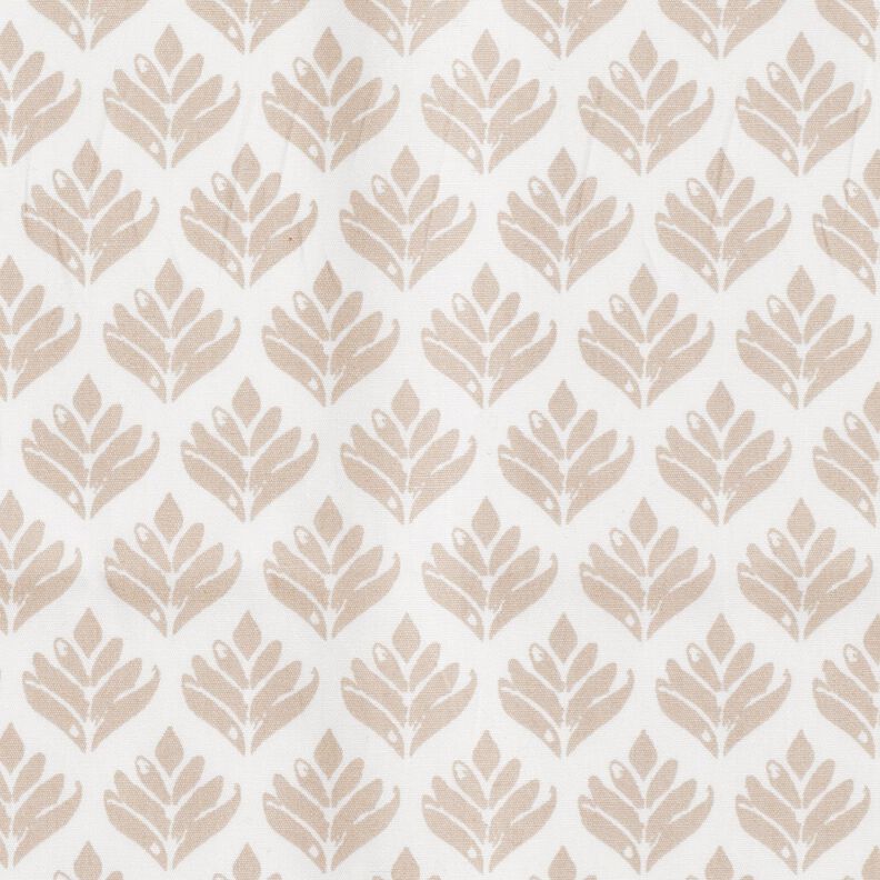Coton enduit Sujets abstraits – blanc/noix de cajou,  image number 1