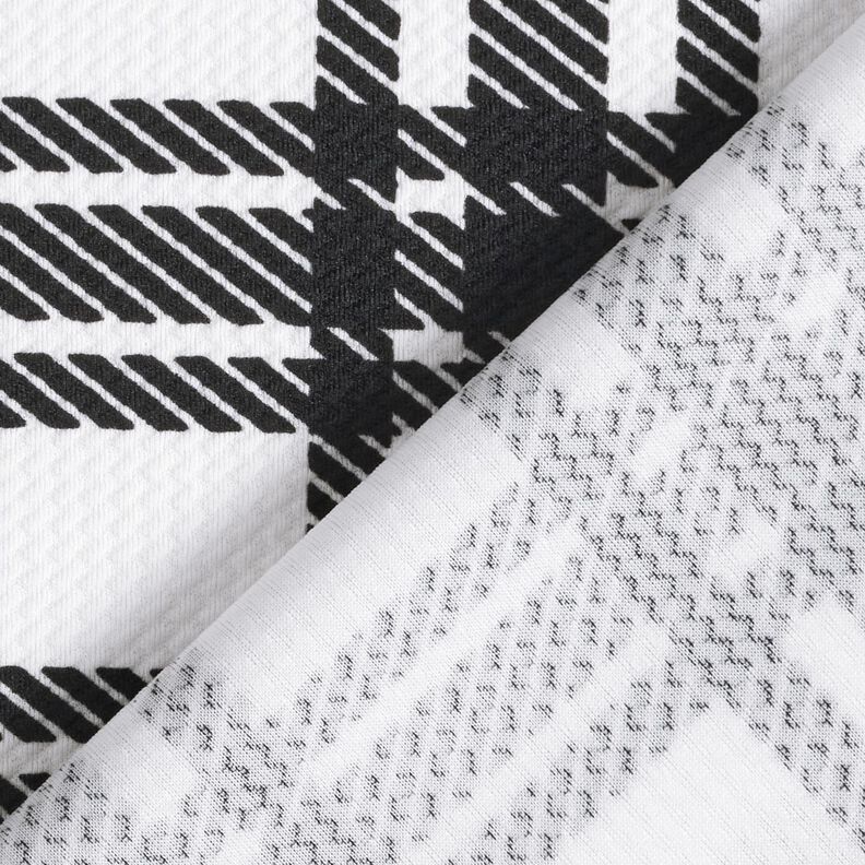 Jacquard en maille structuré à carreaux – noir/blanc,  image number 4