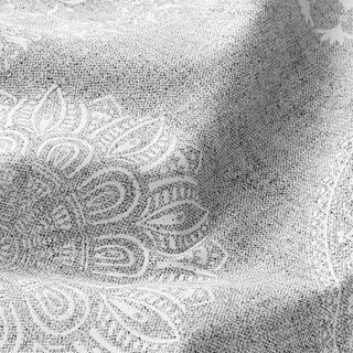 Tissu de décoration Canvas Cercles mandala – gris, 