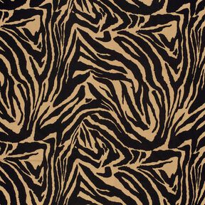 Jersey viscose Imprimé zèbre – mocca/noir, 
