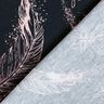Jersey coton Plumes dorées | Glitzerpüppi – bleu noir/vieux rose foncé,  thumbnail number 4