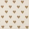 Jersey Jacquard Cœurs scintillants | Poppy Fabrics – nature/or métallisé,  thumbnail number 1