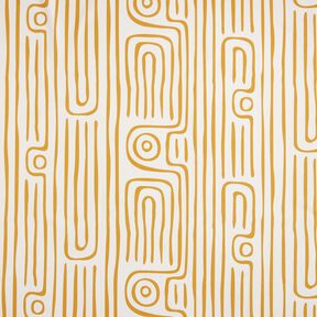 Tissu de décoration Semi-panama motif rayé abstrait – moutarde/nature,  Tissu de décoration Semi-panama motif rayé abstrait – moutarde/nature,