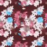 Jersey coton Imprimé numérique fleurs délavées – merlot/bleu,  thumbnail number 1