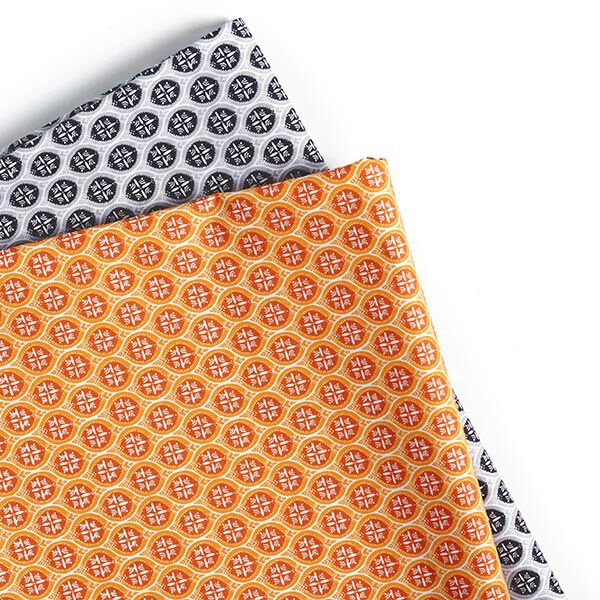 Cretonne de coton ornements de carreaux – gris/anthracite, image number 5