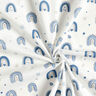 Tissu en coton Popeline Arcs-en-ciel mignons – bleu/blanc,  thumbnail number 3