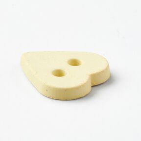Bouton coeur [Ø 15 mm] – jaune vanille, 