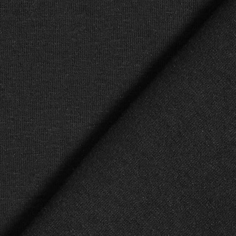Jersey coton Medium Uni – noir,  image number 3