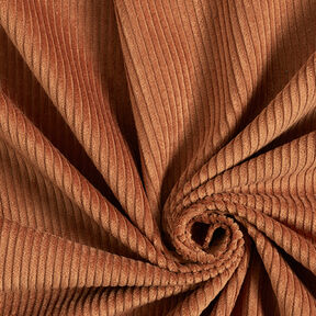Velours côtelé large prélavé Uni – caramel, 