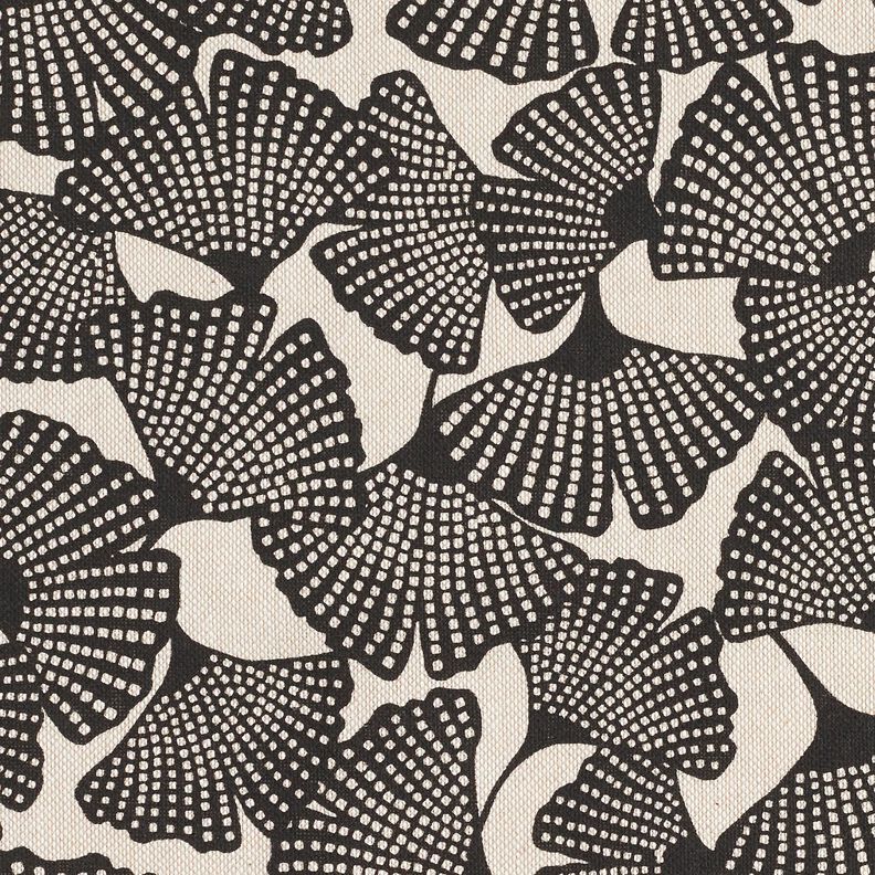 Tissu de décoration Semi-panama Ginkgo tacheté – noir/nature, image number 5
