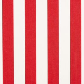 Tissu d’extérieur Canvas Blockstreifen – rouge/ivoire, 