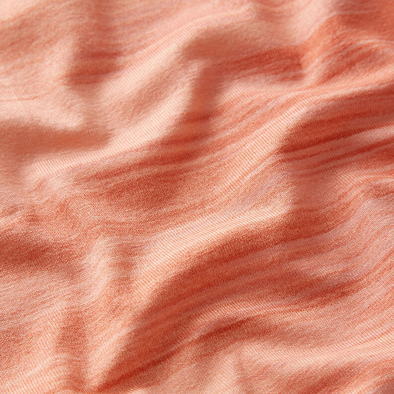 Jersey viscose Rayures horizontales en dégradé de couleurs – rouge foncé/abricot,  image number 3