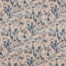 Popeline Fleurs aquarelle – dune/bleu jean,  thumbnail number 1
