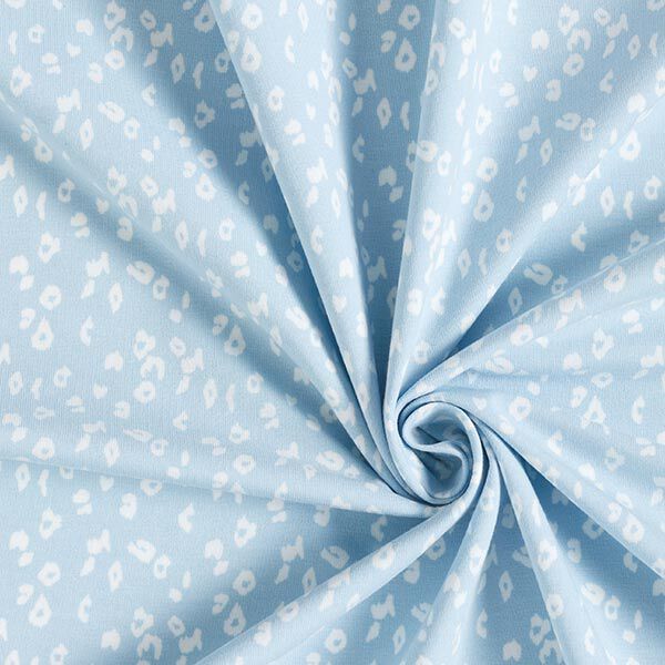 Jersey coton mini-léopard – bleu clair,  image number 3