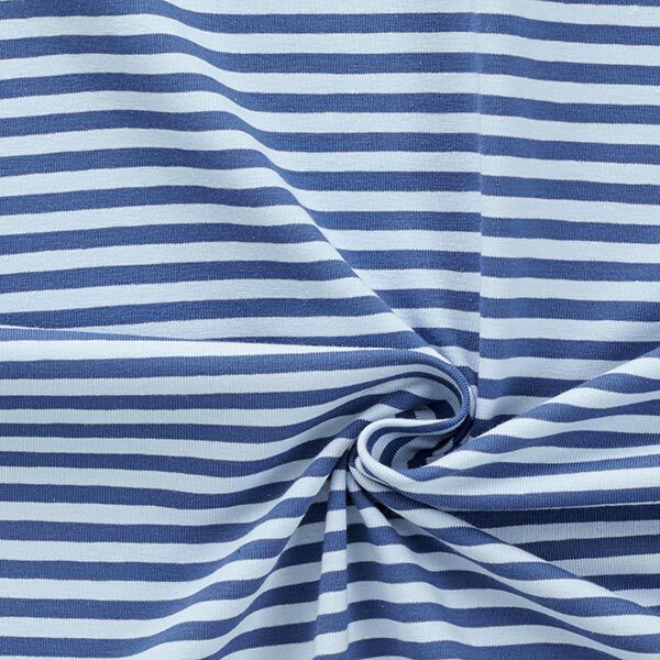 Jersey coton Rayures étroites – bleu jean/bleu clair,  image number 3