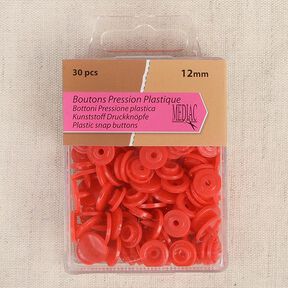 Boutons-pression [ 30 Pièces / Ø12 mm   ] – rouge, 