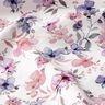 GOTS Jersey coton Fleurs aquarelle Impression numérique – écru/violet pastel,  thumbnail number 2