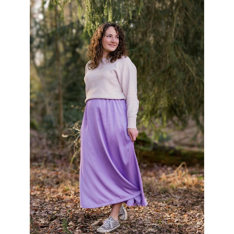 Satin viscose Uni – lilas pastel,  image number 6