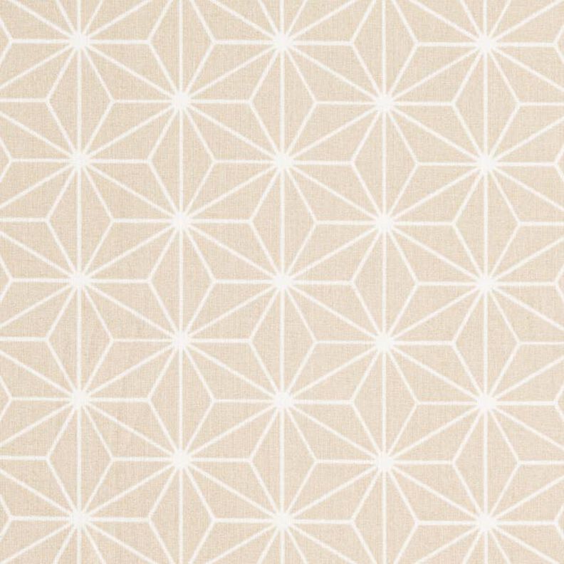 Tissu en coton Cretonne Étoiles japonaises Asanoha – sable,  image number 1