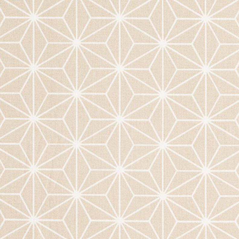 Tissu en coton Cretonne Étoiles japonaises Asanoha – sable,  image number 1