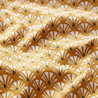 Tissu en coton Cretonne Feuilles – moutarde, 
