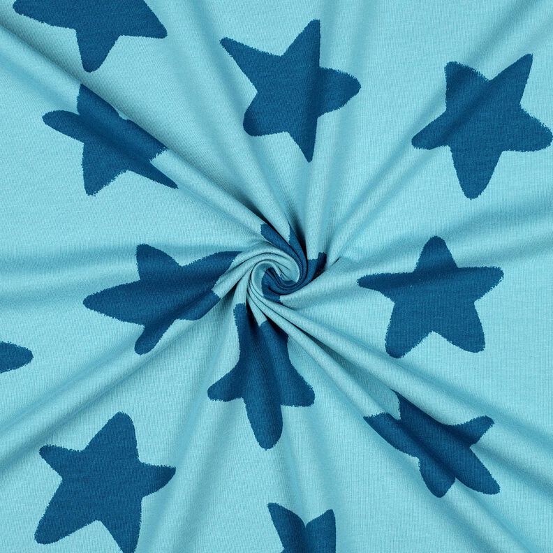 Sweat douillet Étoiles | Poppy Fabrics – bleu brillant/bleu océan, image number 3