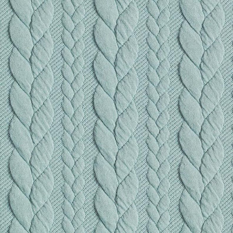 Jersey jacquard Cloqué Torsades – menthe,  image number 1