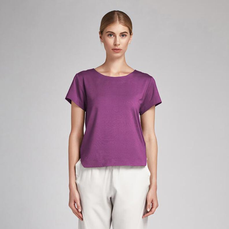 Popeline coton Uni – aubergine,  image number 6
