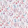 Tissu de décoration Popeline coton Fleurs sauvages – pourpre/pétrole,  thumbnail number 1