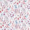 Tissu de décoration Popeline coton Fleurs sauvages – pourpre/pétrole,  thumbnail number 1