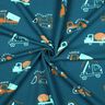 Sweatshirt gratté Véhicules de chantier | Poppy Fabrics – bleu océan/eucalyptus,  thumbnail number 3