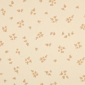 GOTS Jersey c&ocirc;tel&eacute; Streubl&uuml;mchen | Poppy Fabrics &ndash; cr&egrave;me/brun faon, 