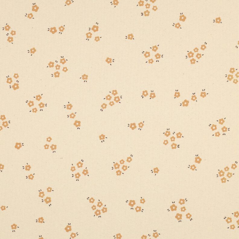 GOTS Jersey c&ocirc;tel&eacute; Streubl&uuml;mchen | Poppy Fabrics &ndash; cr&egrave;me/brun faon,  image number 1