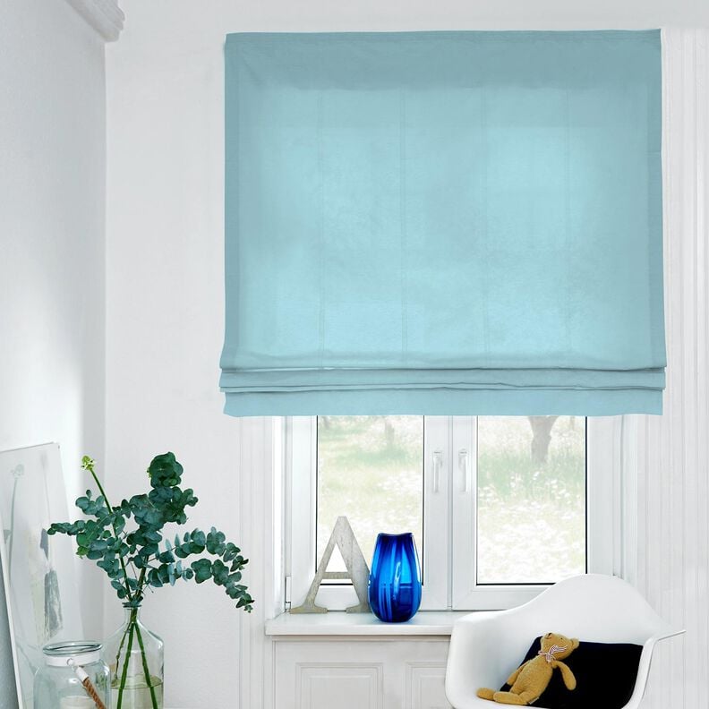 Pur lin lourd Uni – bleu clair, image number 5