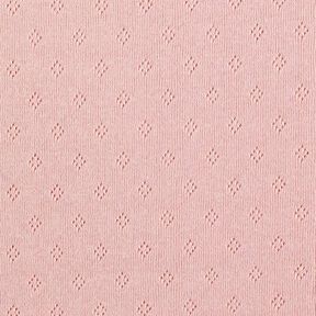 Jersey finement tricoté à motif ajouré – vieux rose, 