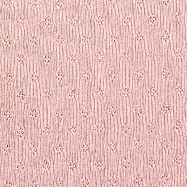 Jersey finement tricoté à motif ajouré – vieux rose,  image number 1