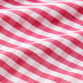 Soie à ballons carreaux Vichy – rose vif/blanc, 